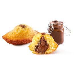 Madeleine fourrée chocolat noisette